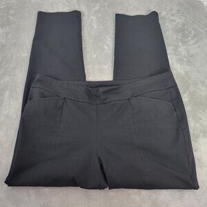 Chicos Pants XL 18 Tall Black Dress Pants Slimming Pull On Elastic Waist BLA140E